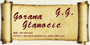 Gorana Glamočić vizit kartica